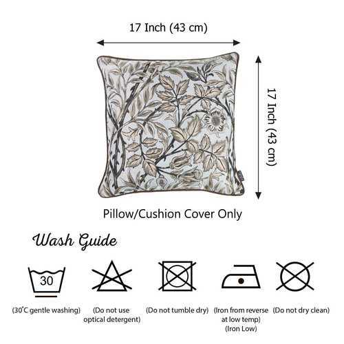 17"x 17" Brown Jacquard Weaver Decorative Throw Pillow Cover