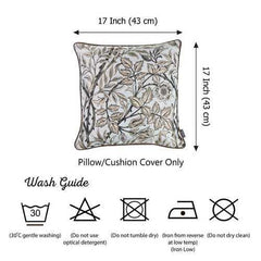 17"x 17" Brown Jacquard Weaver Decorative Throw Pillow Cover