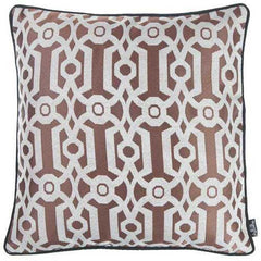 17"x 17" Red Jacquard Geo Decorative Throw Pillow Cover