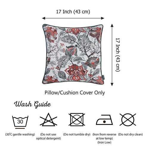 17"x 17" Colored Jacquard Weaver Decorative Throw Pillow Cover