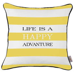 18"x18" Scandi Square Life Printed Decorative Throw Pillow Cover