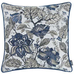 17"x 17" Blue Jacquard Weaver Decorative Throw Pillow Cover