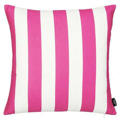 18"x18" Pink Stripes Geometric Decorative Throw Pillow Cover