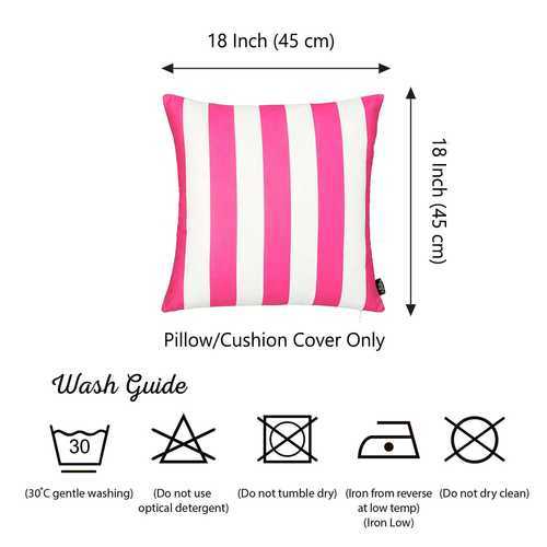 18"x18" Pink Stripes Geometric Decorative Throw Pillow Cover