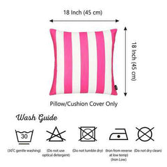 18"x18" Pink Stripes Geometric Decorative Throw Pillow Cover