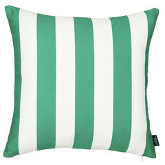 18"x18" Green Stripes Geometric Decorative Throw Pillow Cover