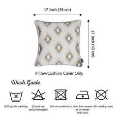 17"x 17" Brown Jacquard Chic Decorative Throw Pillow Cover