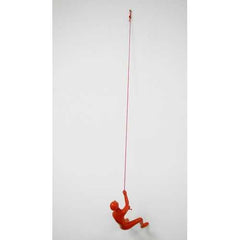 6" x 3" x 3" Resin Red Climbing Man