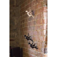 6" x 3" x 3" Resin Black 2 Pack Climbing Man