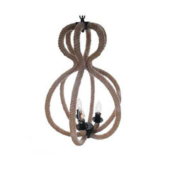 15" x 15" x 47.5" 3 Bulbs,Rope - Pendant Lamp