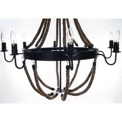 35.5" x 35.5" x 47" 8 Bulbs, Large, Rope - Pendant Lamp