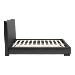 62.2" x 83.9" x 43.5" Black, Leatherette, Plywood, MDF, Full Bed