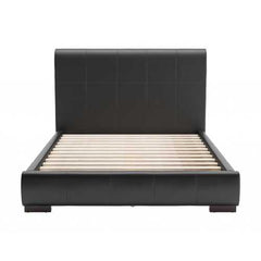 62.2" x 83.9" x 43.5" Black, Leatherette, Plywood, MDF, Full Bed