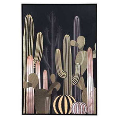 32.7" x 1.7" x 48.4" Black & Gold, Pine Wood, At Dusk Canvas