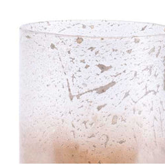 6.3" x 6.3" x 10.4" Translucent & Copper, Glass, Large Vase