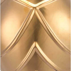2.8" x 6.1" x 8.1" Matte Gold, Stoneware, Rayas Wall Vase