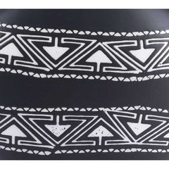 11" x 3.9" x 11.6" Black & White, Ceramic, Medium Vase