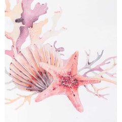 19.7" x 0.8" x 19.7" Multicolor, Fir Wood, Steel & MDF, Sea 2 Wall Decor