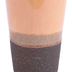 7.1" x 7.1" x 16.1" Light Orange, Ceramic, Medium Vase