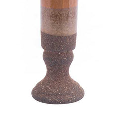5.1" x 5.1" x 17.9" Brown, Ceramic, Short Vase