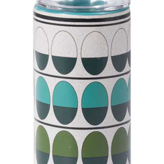 4.1" x 4.1" x 11" Green and Teal Ceramic and Glass Large Candle Holder