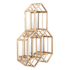 16.9" x 3.9" x 20.9" Gold, Steel, Mirror & MDF, Mirror