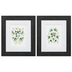 10" X 12" Distressed Black Frame Verdant Vignette (Set of 2)