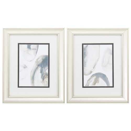 10" X 12" Champagne Gold Color Frame  Natural Geode (Set of 2)