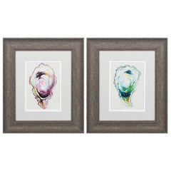 11" X 13" Distressed Wood Toned Frame Oyster (Set of 2)