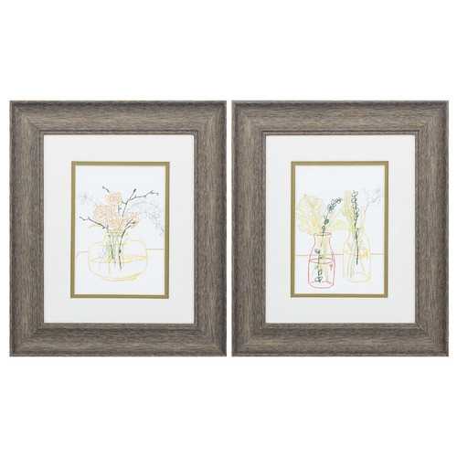 11" X 13" Distressed Wood Toned Frame Starting Fresh (Set of 2)