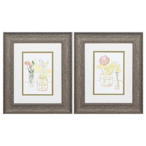 11" X 13" Distressed Wood Toned Frame Starting Fresh (Set of 2)