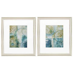 15" X 17" Champagne Gold Color Frame  Geometric Rush (Set of 2)