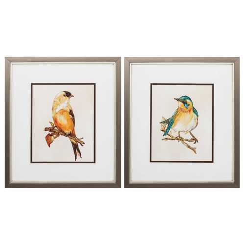 14" X 16" Metallic Bronze Frame Eco Bird (Set of 2)
