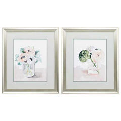 19" X 22" Brushed Silver Frame Custom Bud Vase (Set of 2)