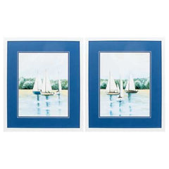 17" X 20" Matte White Frame Afternoon Sail (Set of 2)