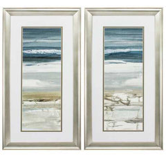 15" X 27" Brushed Silver Frame Horizon (Set of 2)