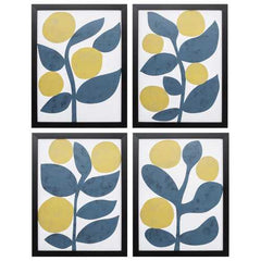 13" X 17" Silver Frame Branch (Set of 4)