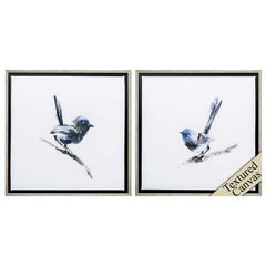 21" X 21" Silver Frame At Attention Waiting (Set of 2)
