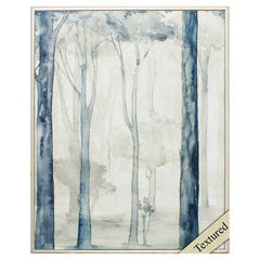 17" X 21" Brushed Silver Frame Whispering Woodland I
