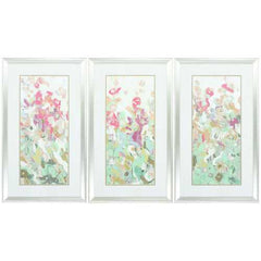 21" X 36" Brushed Silver Frame Renew Triptych (Set of 3)