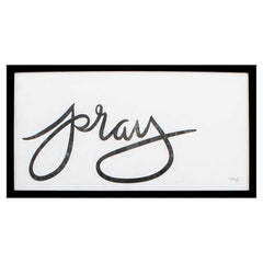 25" X 13" Silver Frame Pray