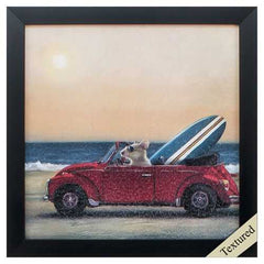 11" X 11" Silver Frame Beach Bound