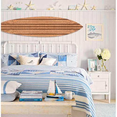 Natural Brown Thin Stripe Surfboard Wall Art