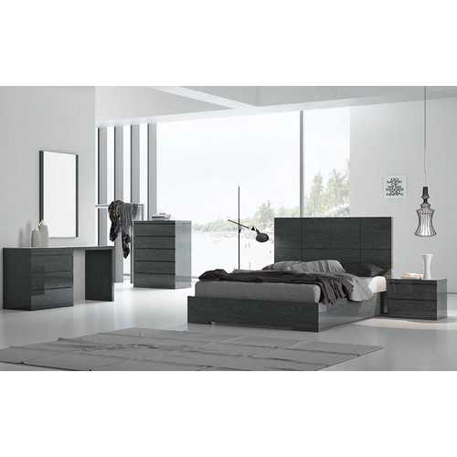 57" X 79" X 48" Gray Stainless Steel King Bed