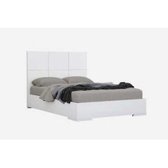 57" X 79" X 48" White Stainless Steel King Bed