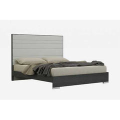 76" X 80" X 54" Grey Stainless Steel King Bed