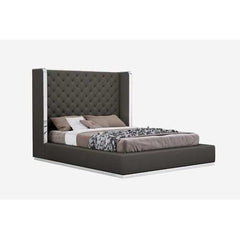 75" X 91" X 60" Dark Grey Queen Bed