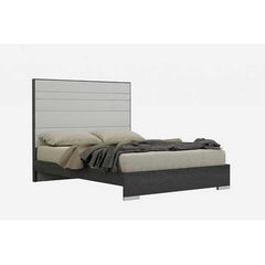 60" X 80" X 54" Grey Stainless Steel Queen Bed