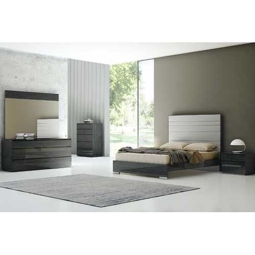 60" X 80" X 54" Grey Stainless Steel Queen Bed