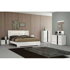 60" X 80" X 46" White Stainless Steel Queen Bed